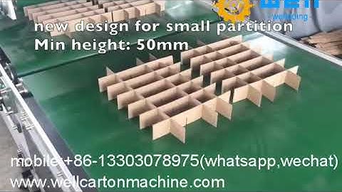 Full automatic carton box partition assembly machinery