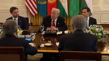 President Trump Participates in a Dinner with Central Asian Countries