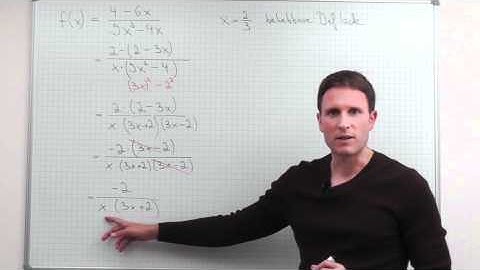 Gebrochen-rationale Funktionen, Null-, Polstellen und behebbare Definitionslücken, Beispiel