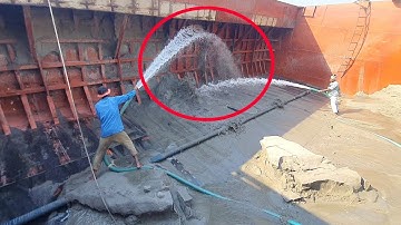 Unloading sand form ship barge unloading video unload sand from big barge ship 340 (24 NOV 2025)