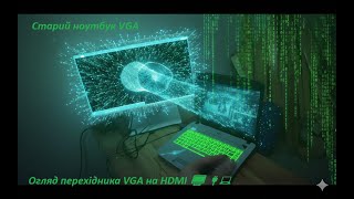 картинка: Підключаємо старий ноутбук VGA до великого екрана HDMI (Огляд перехідника).VGA на HDMI 🖥️ 🔌💻