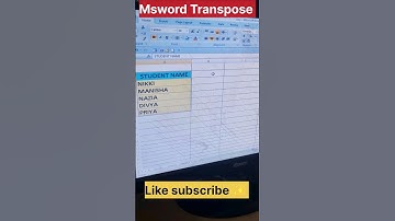 Excel Transpose #shorts #viral #excel #exceltips #shortvideo