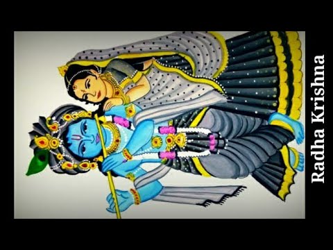 Radha Krishna A Beautiful Drawing And Painting Of Radha And Krishna Youtube