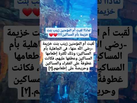 لماذا سميت زينب بنت خزيمة زوجة الرسول ص بأم المساكيين     