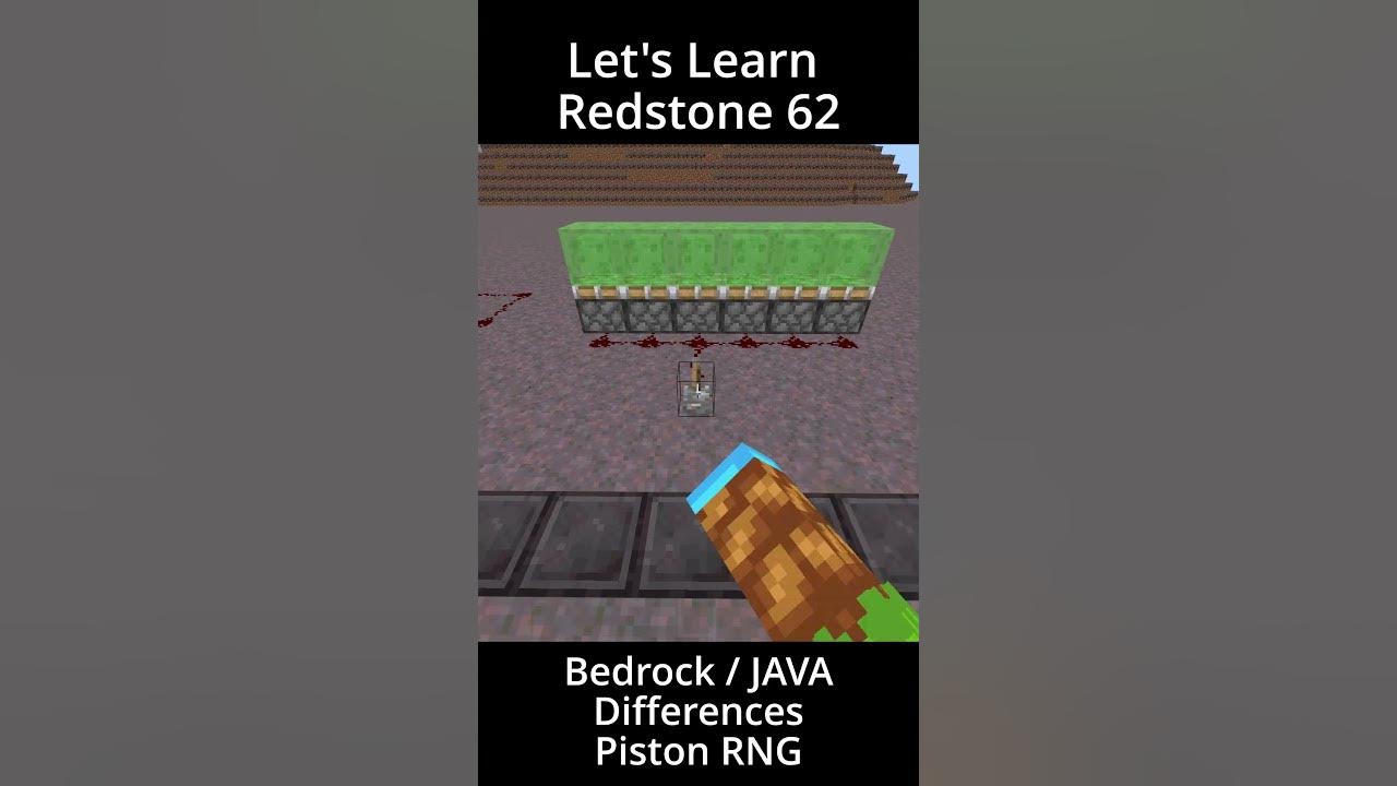 JAVA Bedrock Differences Piston RNG Let's Learn Redstone 62