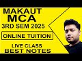 MAKAUT MCA 3rd Semester online tuition 2025 | MCA semester notes