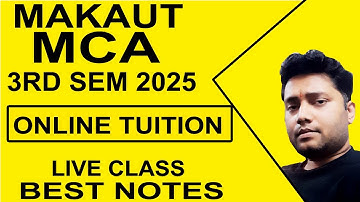 MAKAUT MCA 3rd Semester online tuition 2025 | MCA semester notes