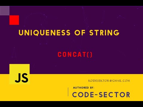 Check for the uniqueness of a string within JavaScript - YouTube