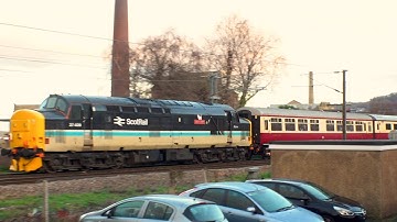 57311 + 37409 at Back Saltaire Road, Shipley on 30/11/2025 with the Edinburgh Christmas Market Day 4