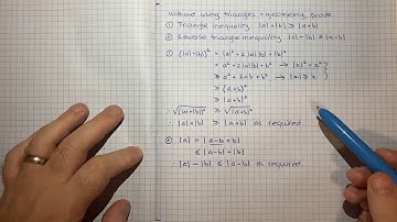 How to prove the triangle inequality and reverse triangle inequality (without using triangles)