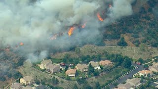 Brush fire threatens homes in Azusa I ABC7