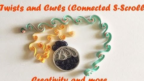 Quilled Twists and Curls | Connected S scrolls | Video by Arti Mehta @Creativity and more