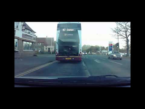 Lothian Bus driving with boot open driver realised however and pulled in to close it