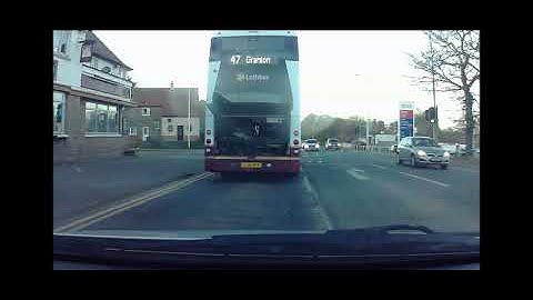 Lothian Bus driving with boot open driver realised however and pulled in to close it