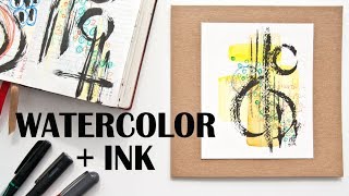 Watercolor And Ink Doodle artwork - Trying New Supplies @KimDellow