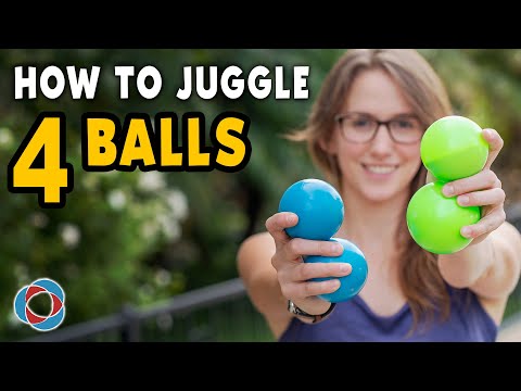 Learn to JUGGLE 4 BALLS - Intermediate Tutorial