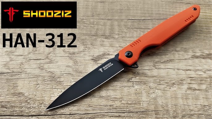 SHOOZIZ HAN312 Pocket Knife Folding Knife for EDC, 3.38 DC53 Steel Blade  G10 Handle Folding knife