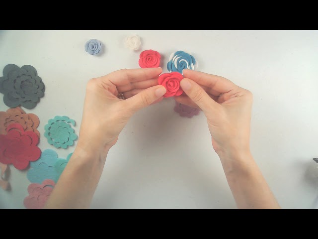 Felt 3D Spiral Rose Tutorial 