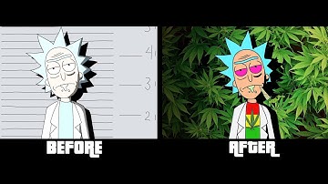Transforming Rick in to Stoner Rick - Photoshop Tutorial