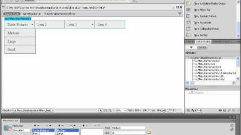 Dreamweaver CS5 Tutorial Editing a Drop Down Menu Adobe Training Lesson 10.3