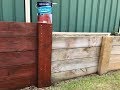 How to stain timber retaining wall - DIY tutorial How to stain timber retaining wall - DIY tutorial