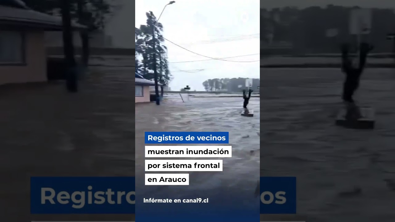 Daños y anegamientos: Graves inundaciones en Arauco por intenso sistema frontal