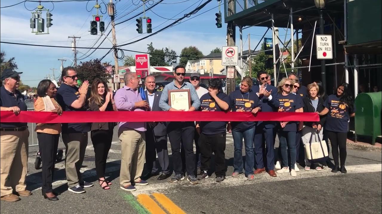 2022 McLean Ave Fall Festival ribbon cutting opening by Mayor Spano