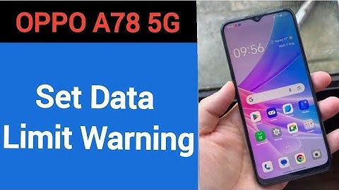 how to set data limit warning,Oppo A78 5G me data limit kaise set karen
