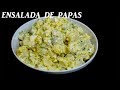 Ensalada Rusa de papas con huevos cocidos.