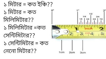 Measuring Tape | ফুট, ইঞ্চি, সুতা, মিটার, সেন্টিমিটার, মিলিমিটার |