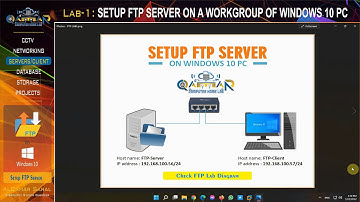 Server Lab - SETUP FTP SERVER ON A WORKSTATION OF WINDOWS 10 PC