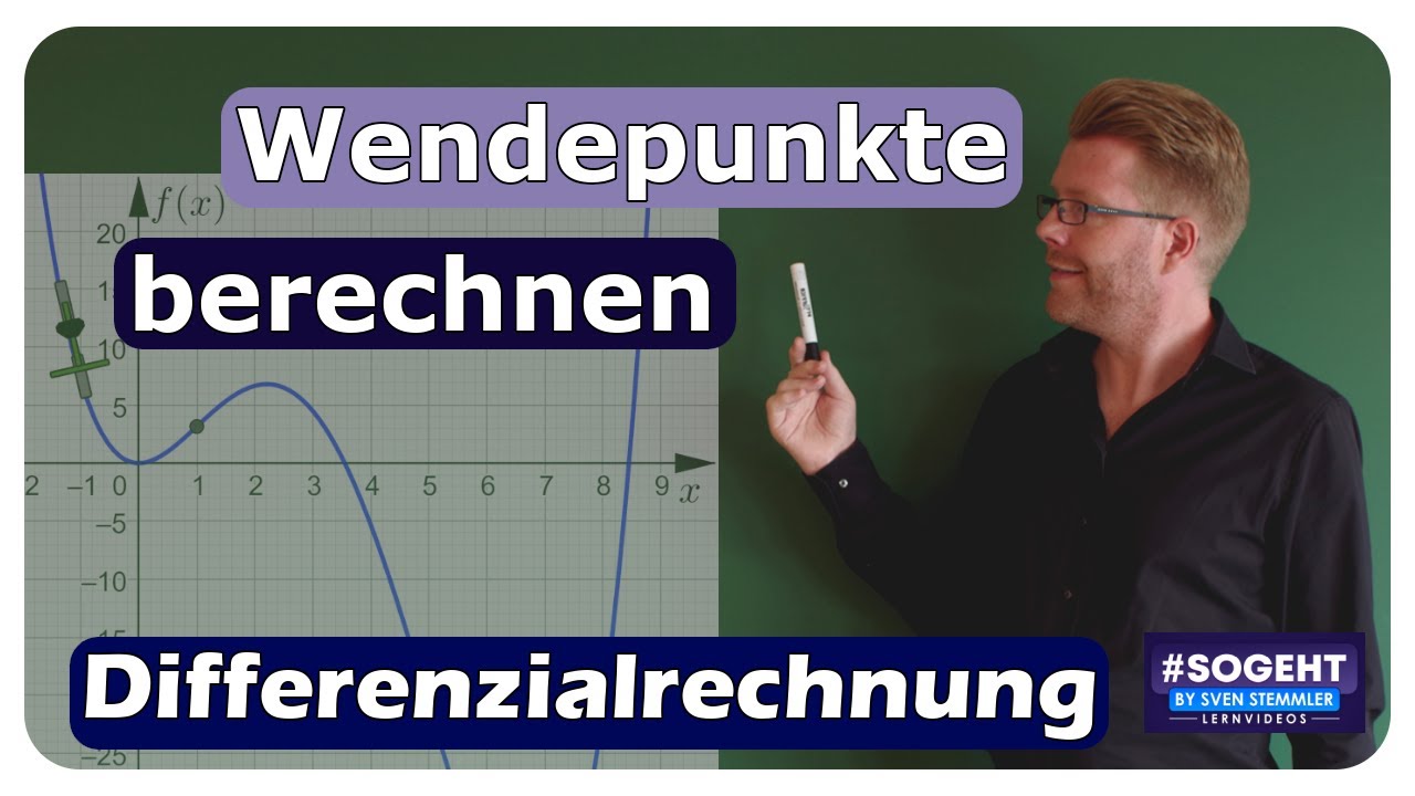 Vorschaubild zum Lernvideo "Wendepunkte und Wendestellen berechnen: Schritt-für-Schritt Anleitung"
