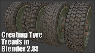 How to Create Tyre Treads In Blender 2.8!