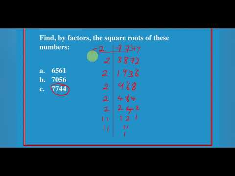 finding square roots by factor method - YouTube