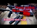 Hp max 50 pump action and extended mag kit  100 effective