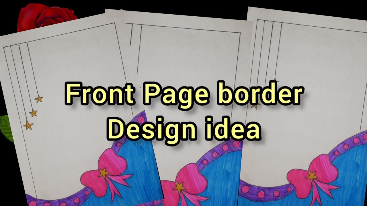 Beautiful simple and easy front page design for Project||cover page ...