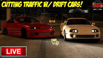 Assetto Corsa Live | CUTTING UP TRAFFIC WITH DRIFT CARS IN ASSETTO CORSA!