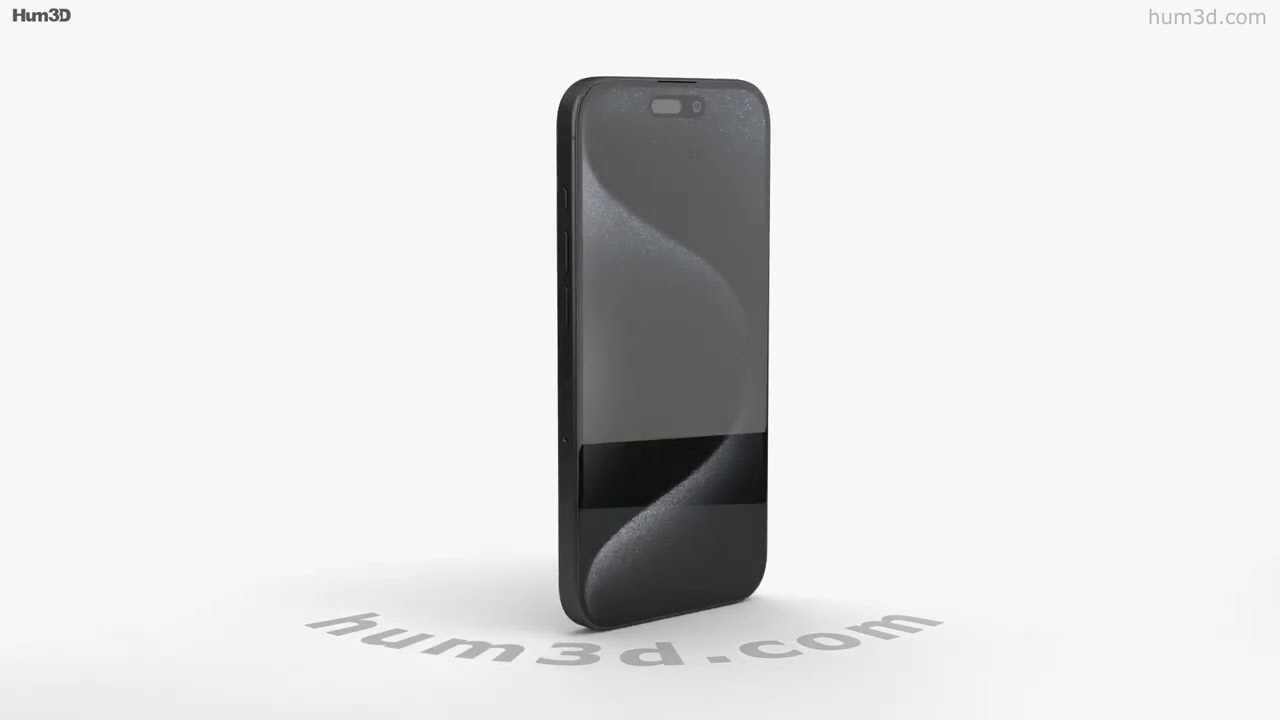 アップル iPhone 15 Pro ブラックチタニウム 3Dモデル - ダウンロード