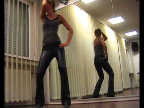 great dancing in shiny leather pants