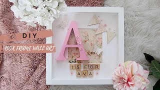 *IKEA HACK* HOW TO MAKE A BOX FRAME GIFT // DIY WALL ART IDEA