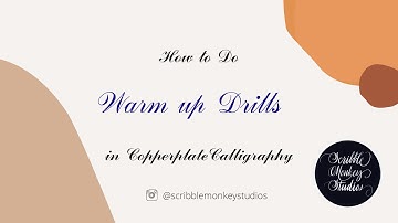 How to do Warm up Drills in Copperplate Calligraphy | Scribble Monkey Studios | Nidhi Joshi