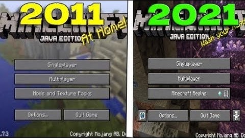 Evolution of Minecraft Title Screen 2011-2021