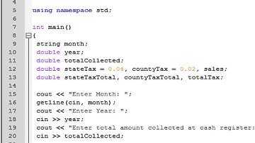 Challenge 12 - Monthly Sales Tax (C++ Programming)