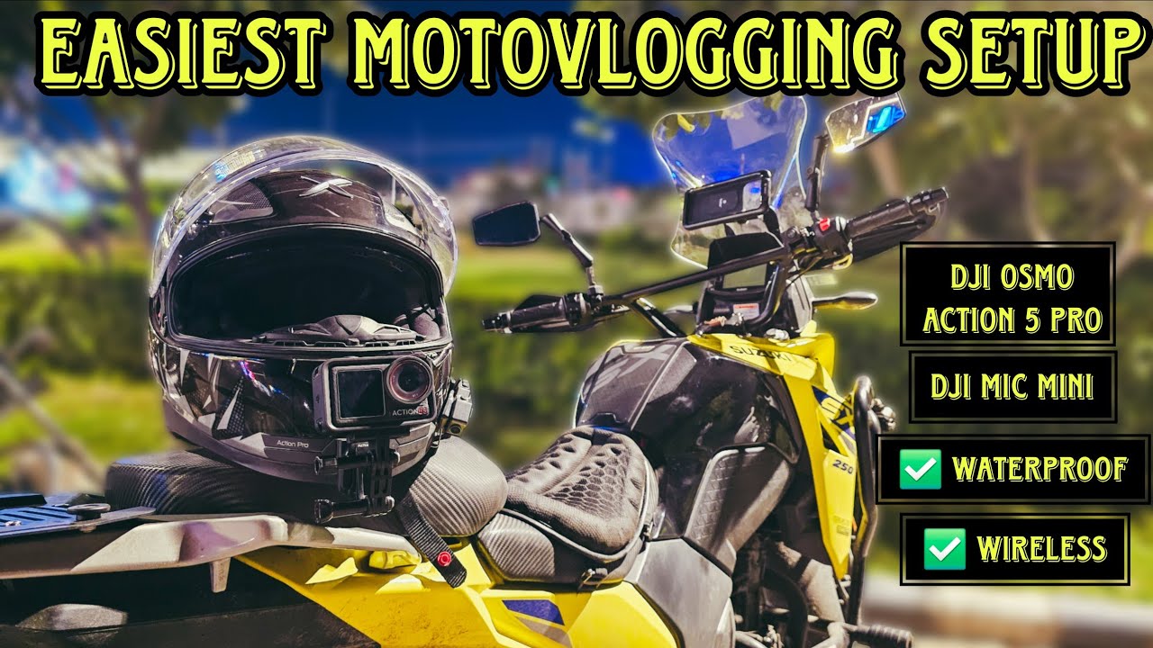 My New Motovlogging Setup ft. DJI OSMO ACTION 5 Pro & Mic Mini | Easy & Best | Wireless | Waterproof