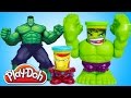 Play Doh Can Heads Smashdown Hulk Iron Man Marvel Heroes Avengers Superheroes Toy Videos