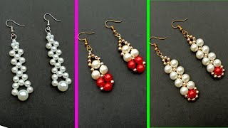 3 DIY Earrings//Pearl Earrings// Tutorial At Home// Useful & Easy