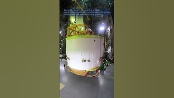 Space Launch System Engine Section Flipped to Prepare for Artemis II