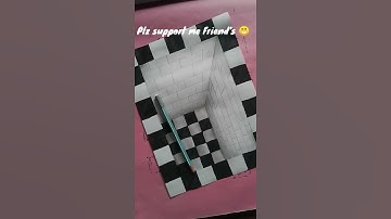 How To Draw 3d Hole illusion 3d trick art video#shorts#3d#Divyaartist