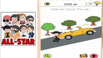 Brain test all star level 114 help her move the car