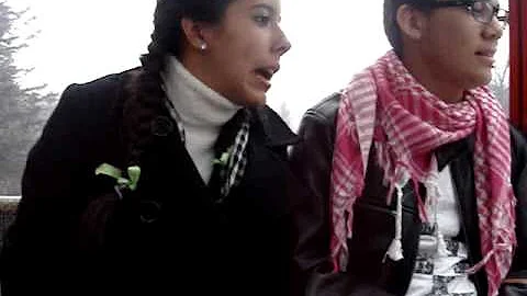Christina and Eddy singing in Gondola
